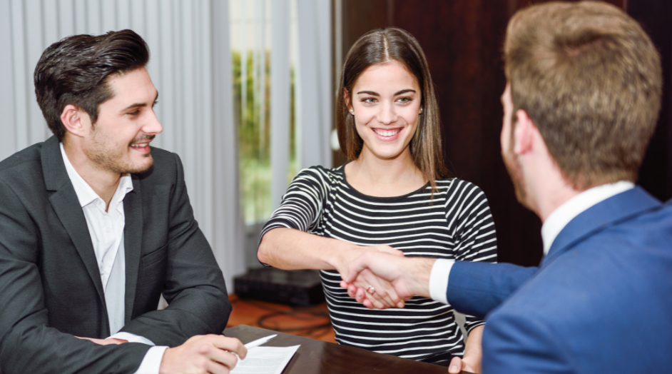 financial advisor meeting with clients