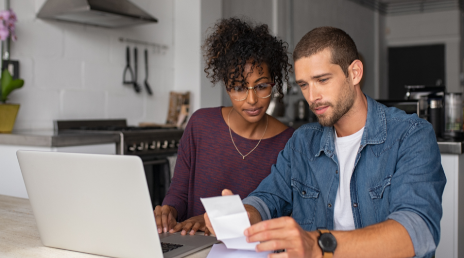 a couple planning their finances together